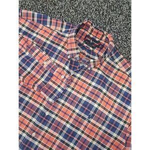 Ralph Lauren Shirt Mens Large The Big‎ Oxford Button Baggy Plaid Oversized